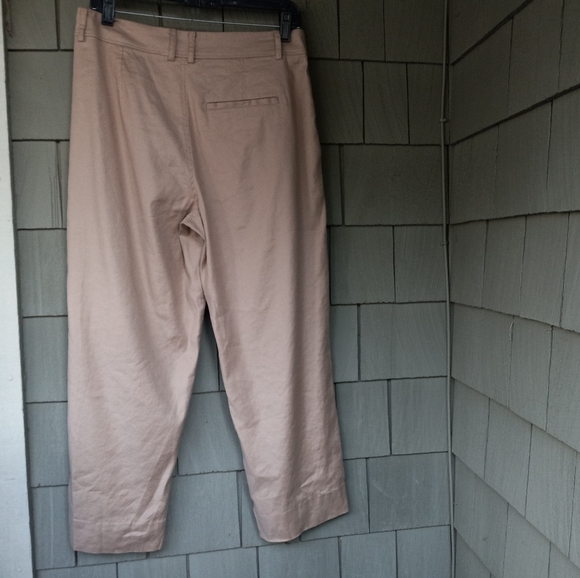 The Reset R Label Slouchy Trouser Pleated Ankle Pant Taupe Size S - Picture 3 of 6